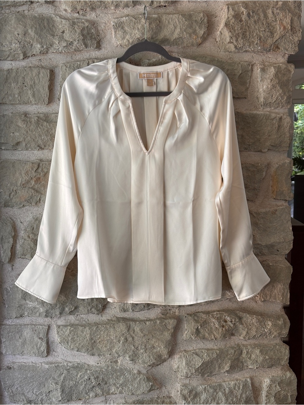 MICHAEL, MICHAEL KORS Ivory Blouse M | Long Sleeve